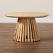 bali & pari Caribic Modern Slatted Acacia Wood Coffee Table - BSOCARIBIC-Natural Wooden-CT