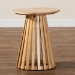 bali & pari Caribic Modern Slatted Acacia Wood End Table - BSOCARIBIC-Natural Wooden-ET
