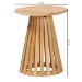 bali & pari Caribic Modern Slatted Acacia Wood End Table - BSOCARIBIC-Natural Wooden-ET