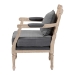 Baxton Studio Clemence French Provincial Grey Fabric Whitewashed Mahogany Wood Armchair - BSOSEA63-Grey Chair