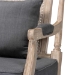 Baxton Studio Clemence French Provincial Grey Fabric Whitewashed Mahogany Wood Armchair - BSOSEA63-Grey Chair
