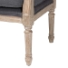 Baxton Studio Clemence French Provincial Grey Fabric Whitewashed Mahogany Wood Armchair - BSOSEA63-Grey Chair