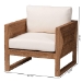 bali & pari Helina Bohemian Bleached Seagrass and Acacia Wood Arm Chair - BSOHelina-Bleached Light Brown-CC