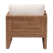 bali & pari Helina Bohemian Bleached Seagrass and Acacia Wood Arm Chair - BSOHelina-Bleached Light Brown-CC