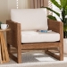 bali & pari Helina Bohemian Bleached Seagrass and Acacia Wood Arm Chair - BSOHelina-Bleached Light Brown-CC