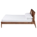 Baxton Studio Maeron Mid-Century Modern Walnut Brown Queen Platform Bed with Spindle Headboard - BSOMG0235-1-Walnut-Queen