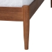 Baxton Studio Maeron Mid-Century Modern Walnut Brown Queen Platform Bed with Spindle Headboard - BSOMG0235-1-Walnut-Queen