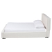 Baxton Studio Laverick Modern Cream Boucle Queen Platform Bed with Border Piping - BSOBBT61214-Cream-Queen