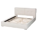 Baxton Studio Laverick Modern Cream Boucle Queen Platform Bed with Border Piping - BSOBBT61214-Cream-Queen