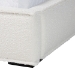 Baxton Studio Laverick Modern Cream Boucle Queen Platform Bed with Border Piping - BSOBBT61214-Cream-Queen