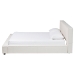 Baxton Studio Bardia Modern Cream Boucle Queen Platform Bed with Wide Railing - BSOBBT61216-Cream-Queen