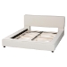Baxton Studio Bardia Modern Cream Boucle Queen Platform Bed with Wide Railing - BSOBBT61216-Cream-Queen