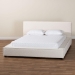 Baxton Studio Bardia Modern Cream Boucle Queen Platform Bed with Wide Railing - BSOBBT61216-Cream-Queen