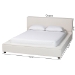 Baxton Studio Bardia Modern Cream Boucle Queen Platform Bed with Wide Railing - BSOBBT61216-Cream-Queen