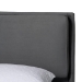 Baxton Studio Etienne Modern Slate Grey Velvet Queen Platform Bed - BSOBBT61231-Dark Grey-Queen
