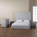 Baxton Studio Cadmus Modern Light Grey Channel-Tufted Fabric King Size 4-Piece Bedroom Set - BSOBBT61237-Light Grey-King 4PC Bedroom Set