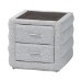 Baxton Studio Cadmus Modern Light Grey Channel-Tufted Fabric King Size 4-Piece Bedroom Set - BSOBBT61237-Light Grey-King 4PC Bedroom Set