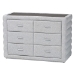 Baxton Studio Cadmus Modern Light Grey Channel-Tufted Fabric King Size 4-Piece Bedroom Set - BSOBBT61237-Light Grey-King 4PC Bedroom Set