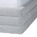 Baxton Studio Cadmus Modern Light Grey Channel-Tufted Fabric King Size 4-Piece Bedroom Set - BSOBBT61237-Light Grey-King 4PC Bedroom Set