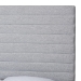 Baxton Studio Cadmus Modern Light Grey Channel-Tufted Fabric King Platform Bed - BSOBBT61237-Light Grey-King