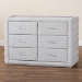 Baxton Studio Cadmus Modern Light Grey Channel-Tufted Fabric 4-Drawer Dresser - BSOBBT2053.11 A1-Light Grey-Dresser