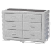 Baxton Studio Cadmus Modern Light Grey Channel-Tufted Fabric 4-Drawer Dresser - BSOBBT2053.11 A1-Light Grey-Dresser