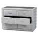 Baxton Studio Cadmus Modern Light Grey Channel-Tufted Fabric 4-Drawer Dresser - BSOBBT2053.11 A1-Light Grey-Dresser