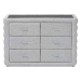 Baxton Studio Cadmus Modern Light Grey Channel-Tufted Fabric 4-Drawer Dresser - BSOBBT2053.11 A1-Light Grey-Dresser