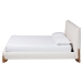 Baxton Studio Vinicio Mid-Century Modern Cream Boucle King Platform Bed - BSOBBT61296-Cream-King