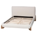 Baxton Studio Vinicio Mid-Century Modern Cream Boucle King Platform Bed - BSOBBT61296-Cream-King