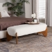 Baxton Studio Vinicio Mid-Century Modern Cream Boucle Accent Bench - BSOBBT5520-Cream-Bench