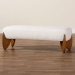 Baxton Studio Vinicio Mid-Century Modern Cream Boucle Accent Bench - BSOBBT5520-Cream-Bench