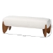 Baxton Studio Vinicio Mid-Century Modern Cream Boucle Accent Bench - BSOBBT5520-Cream-Bench