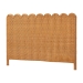 bali & pari Maritza Bohemian Light Honey Scalloped Rattan Pitrit King Standalone Headboard