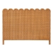 bali & pari Maritza Bohemian Light Honey Scalloped Rattan Pitrit King Standalone Headboard - BSOMaritza-Wood/Light Honey-King-HB