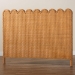 bali & pari Maritza Bohemian Light Honey Scalloped Rattan Pitrit King Standalone Headboard - BSOMaritza-Wood/Light Honey-King-HB