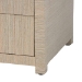 bali & pari Quinn Bohemian Woven Natural Grasscloth 3-Drawer Nightstand - BSOQuinn-Natural Woven Grasscloth-3DR-NS