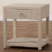 bali & pari Nata Bohemian Woven Natural Grasscloth 1-Drawer Nightstand - BSONata-Natural Woven Grasscloth-NS