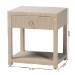 bali & pari Nata Bohemian Woven Natural Grasscloth 1-Drawer Nightstand - BSONata-Natural Woven Grasscloth-NS
