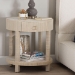 bali & pari Sadia Bohemian Woven Natural Grasscloth 1-Drawer Nightstand - BSOSadia-Natural Woven Grasscloth-NS