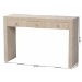 bali & pari Cielo Bohemian Woven Natural Grasscloth 3-Drawer Console Table - BSOCielo-Natural Woven Grasscloth-Console Table