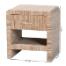 bali & pari Callan Bohemian Woven Natural Grasscloth 1-Drawer Nightstand - BSOCandy-Natural Woven Grasscloth-NS