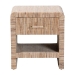 bali & pari Callan Bohemian Woven Natural Grasscloth 1-Drawer Nightstand - BSOCandy-Natural Woven Grasscloth-NS