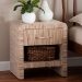 bali & pari Callan Bohemian Woven Natural Grasscloth 1-Drawer Nightstand - BSOCandy-Natural Woven Grasscloth-NS