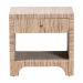 bali & pari Julia Bohemian Woven Natural Grasscloth 1-Drawer Nightstand - BSOJulia-Natural Woven Grasscloth-NS