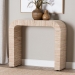 bali & pari Yareli Bohemian Woven Natural Grasscloth Console Table - BSOYareli-Natural Woven Grasscloth-Console Table