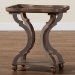 Baxton Studio Yannick French Country Antique Brown Wood End Table - BSOJY24A182-Brown-ET