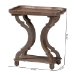 Baxton Studio Yannick French Country Antique Brown Wood End Table - BSOJY24A182-Brown-ET