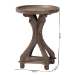 Baxton Studio Westlyn French Country Antique Brown Wood End Table - BSOJY24A183-Brown-ET