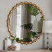 Baxton Studio Everette Antique Goldleaf Bamboo-Border Accent Wall Mirror - BSORXW-10948-Wall Mirror